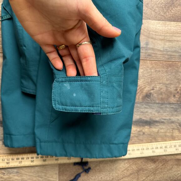 Vintage Eddie Bauer Rain Jacket Coat Women's Large Green Gore-Tex Hooded 4490 - Picture 8 of 12